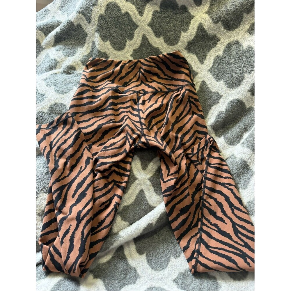 Varley Tiger Stripe Leggings - Rust & Black
